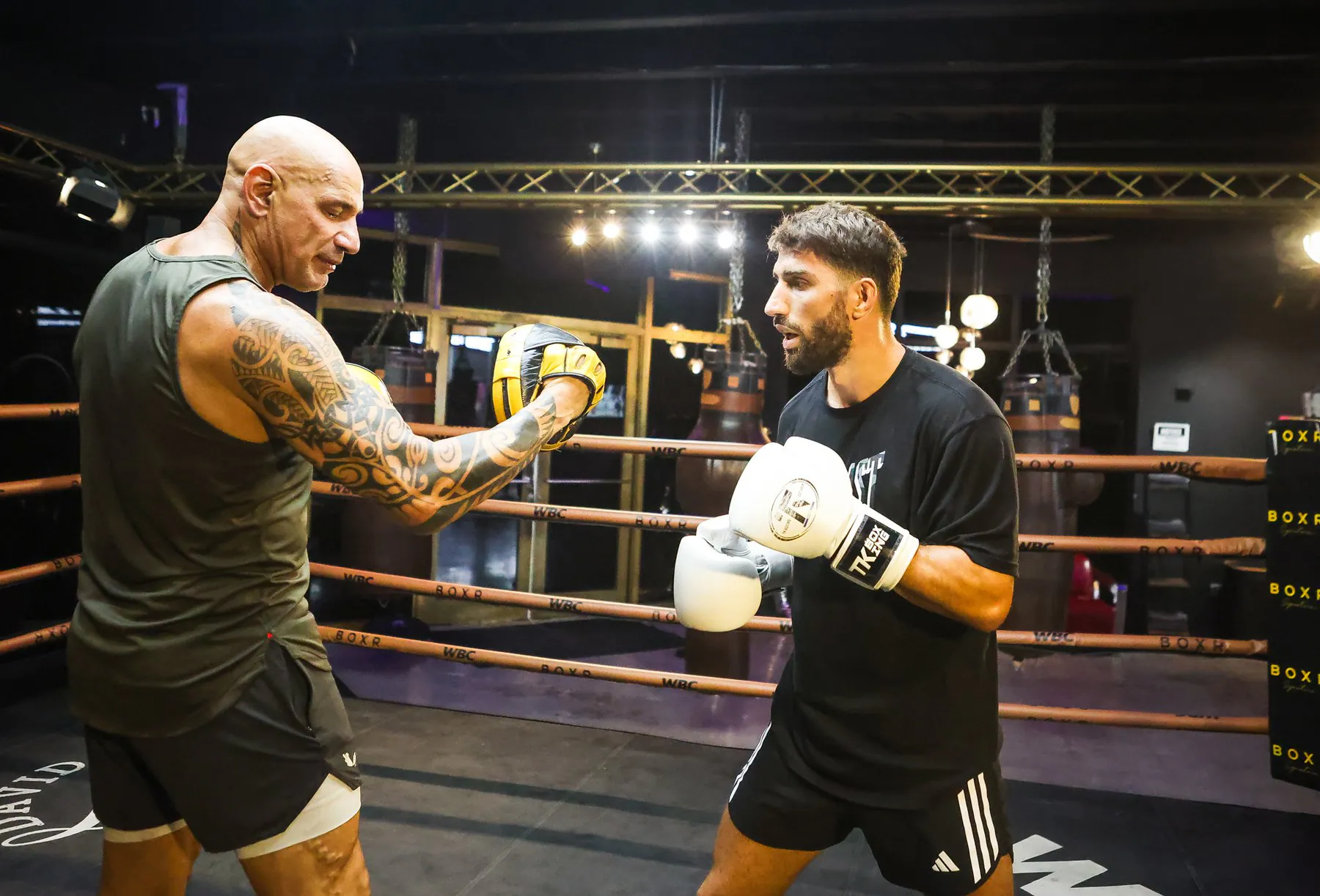 Mitt work in the ring during a private session